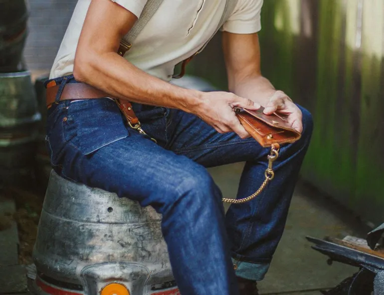 Men &SONS Bottoms & Shorts>The New Frontier 14Oz Selvedge Anti-Bac Raw Denim Jeans