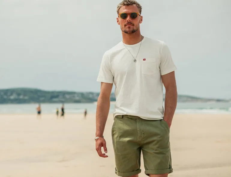 Men &SONS Bottoms & Shorts>Virgil Chino Shorts Army Green